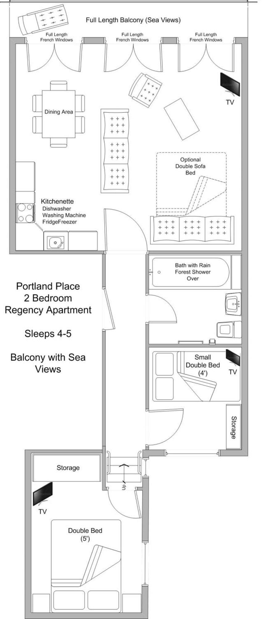브라이턴 Portland Place 아파트 외부 사진